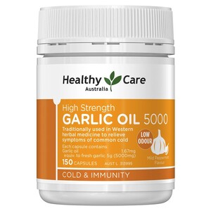 [PRE-ORDER] STRAIGHT FROM AUSTRALIA - Healthy Care High Strength Garlic Oil 5000mg 150 Capsules